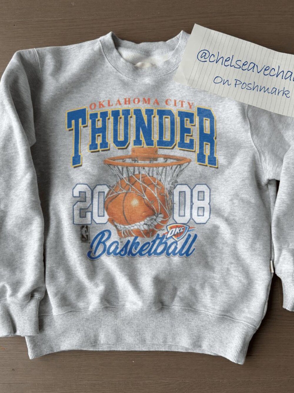 Vintage Oklahoma City Thunder Basketball Sweatshirt, Retro Thunder NBA Shirt Tee